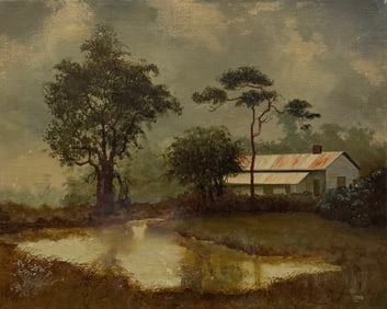 SHIRLEY HOOD LOEFFLER (1928-2003, American) Everglades Landscape