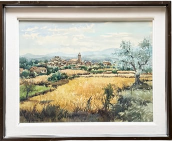 JOSE OLIVE GOMEZ (b. 1944, Spain) Landscape, Spanish Countryside