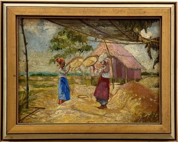Southeast Asian, Possibly Filipino School Impressionist Oil Painting On Board