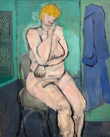 ROBERT KATZ (20th c, Canadian) Seated Interior Nude