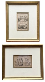 THOMAS ROWLANDSON, Pair Of Nicely Framed 19th Century English Engravings