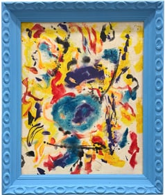 Vintage American School Abstract Expressionist Painting