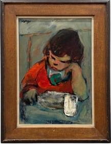 ARIE WACHENHAUZER (1917-1998, IsraelI) Modernist Portrait