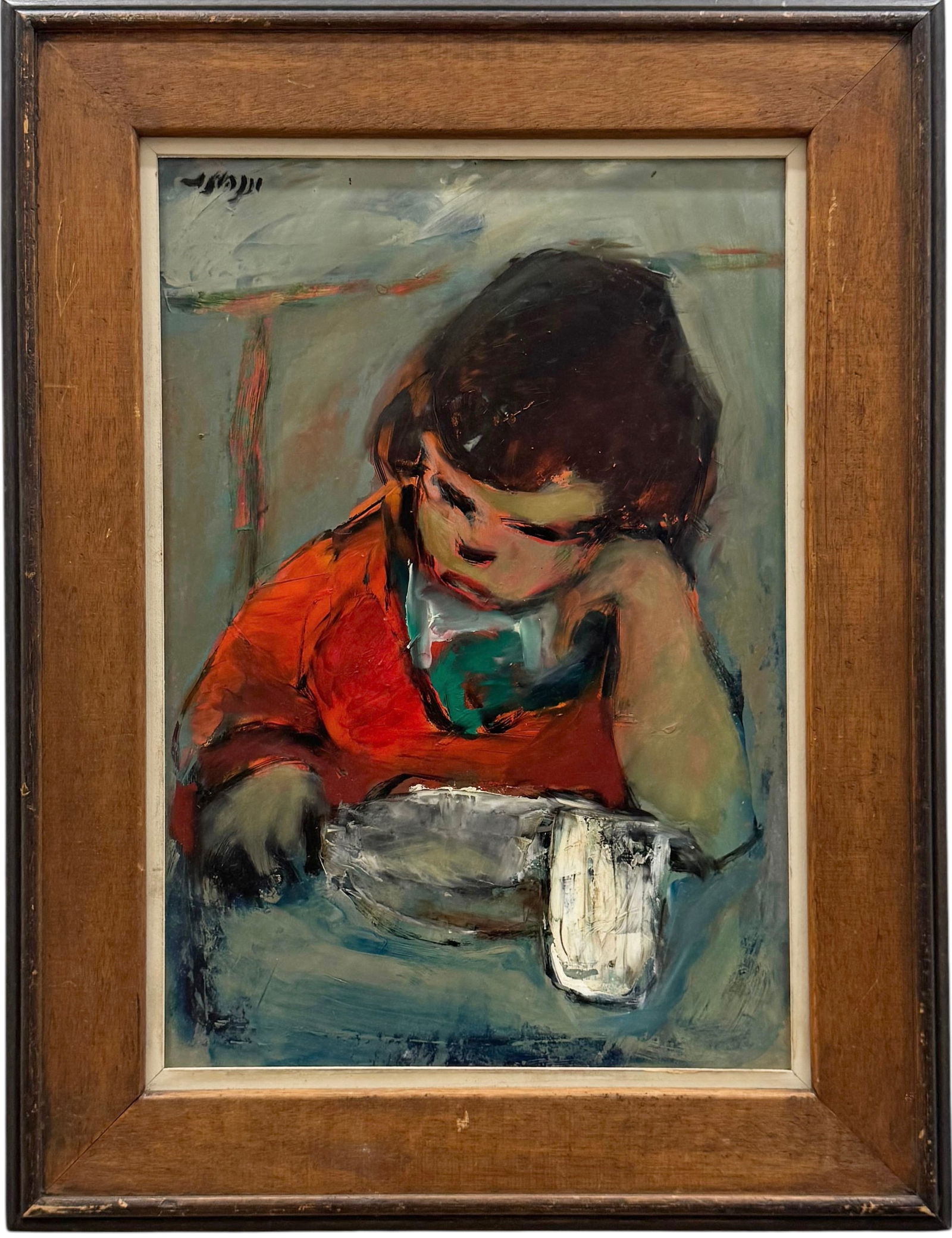 ARIE WACHENHAUZER (1917-1998, IsraelI) Modernist Portrait (1 of 4)