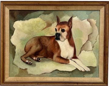 RANDOLPH BROOKS American Dog Portrait Of A Boxer Dog