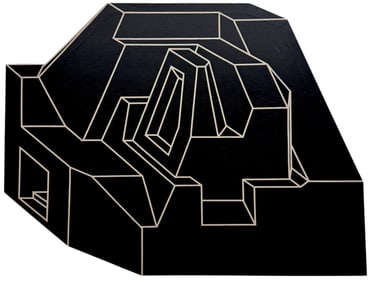 DEREK HUNTER (b. 1988, American) Linear Abstract On Formed Camvas