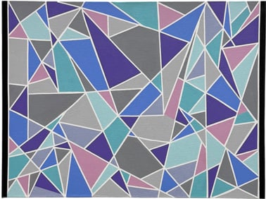 BARBARA FRANK (20th c, American) Subtle Pastel Tones Hard Edge Abstract
