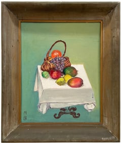 Mid-Century American School Modern Still Life Signed With Monogram