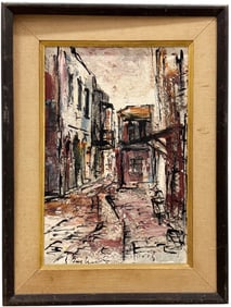 Ben Avraham Nhamani Safed (20th c, Israeli) Street Scene