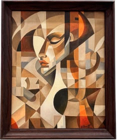 WILBER HERERRA ORTIZ (20th c, Mexico) Merida Artist, Cubist Abstract