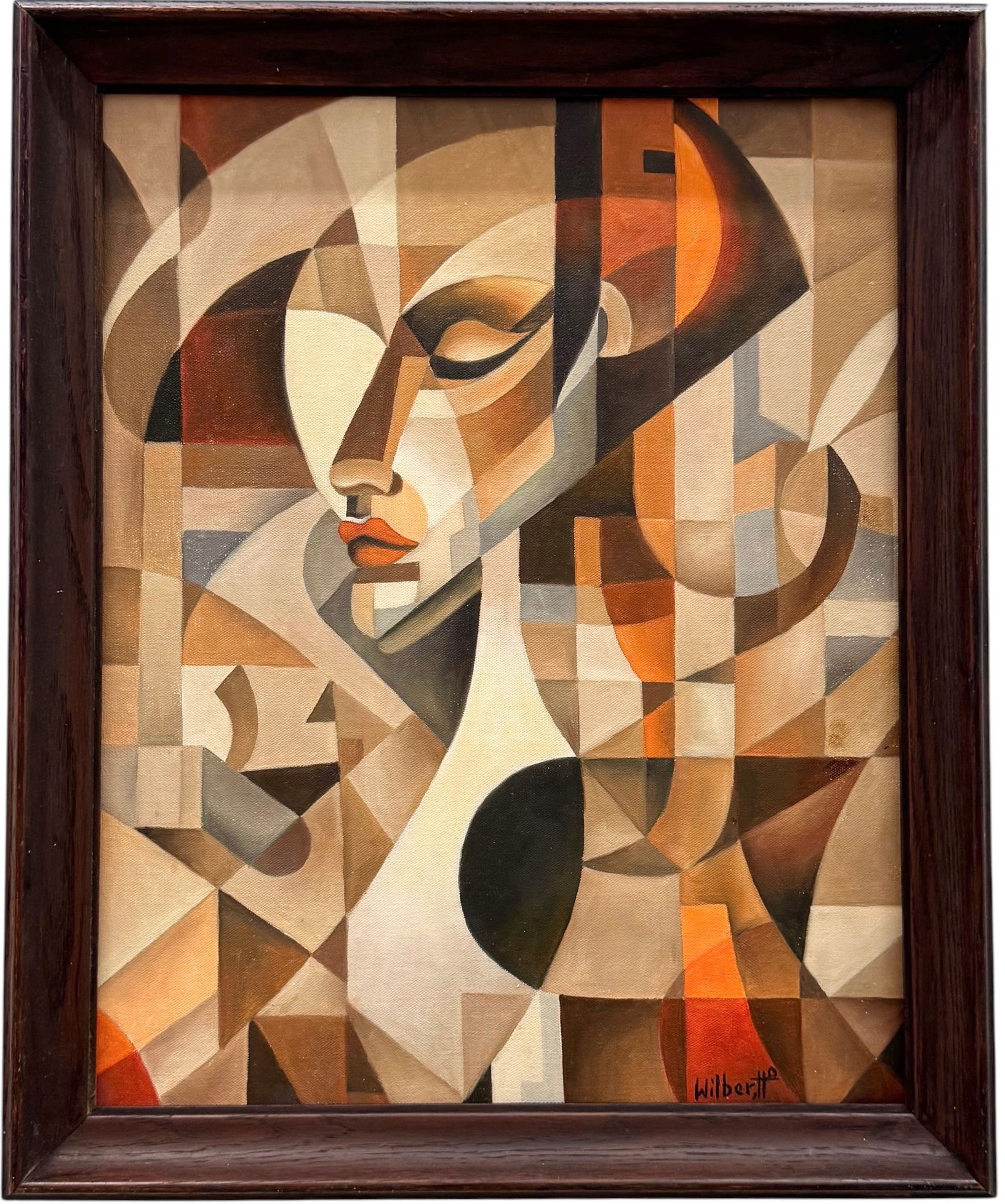 WILBER HERERRA ORTIZ (20th c, Mexico) Merida Artist, Cubist Abstract (1 of 3)