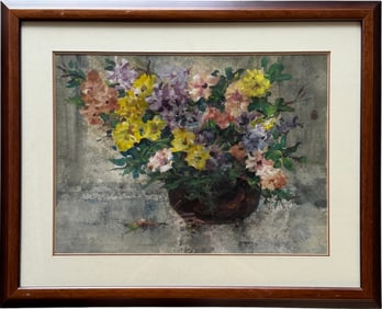 SYD TAFFEE (20th c, American) Floral Still Life, Florida Artist