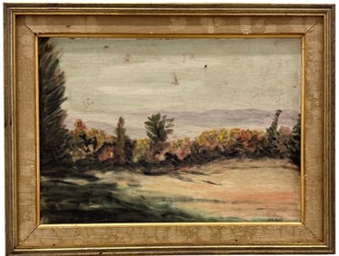 American School Impressionist Oil Painting Signed Hoyt