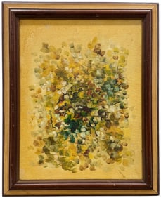 Mid-Century American School Abstract Expressionist Oil Painting