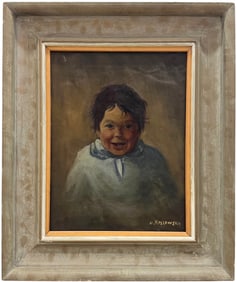 NOTA KOLSLOWSKY Polish American Portrait Of A Child