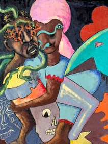 CHARLES SAVAIN (20th c, Haitian) Surrealist