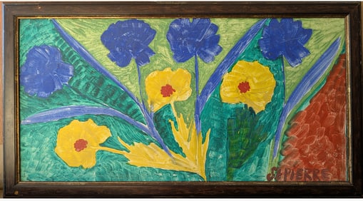 Saint-Pierre Toussaint (1923-1985, Haitian) Flowers