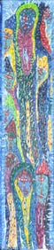 Maxan Jean Louis (Haitian, b.1966) Large Abstract 70"