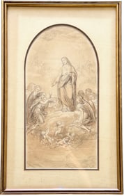 Old Master Style Italian School Watercolor Signed Lower Right
