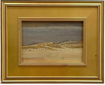 American Impressionist Unsigned Southwestern Landscape Painting Oil On Board