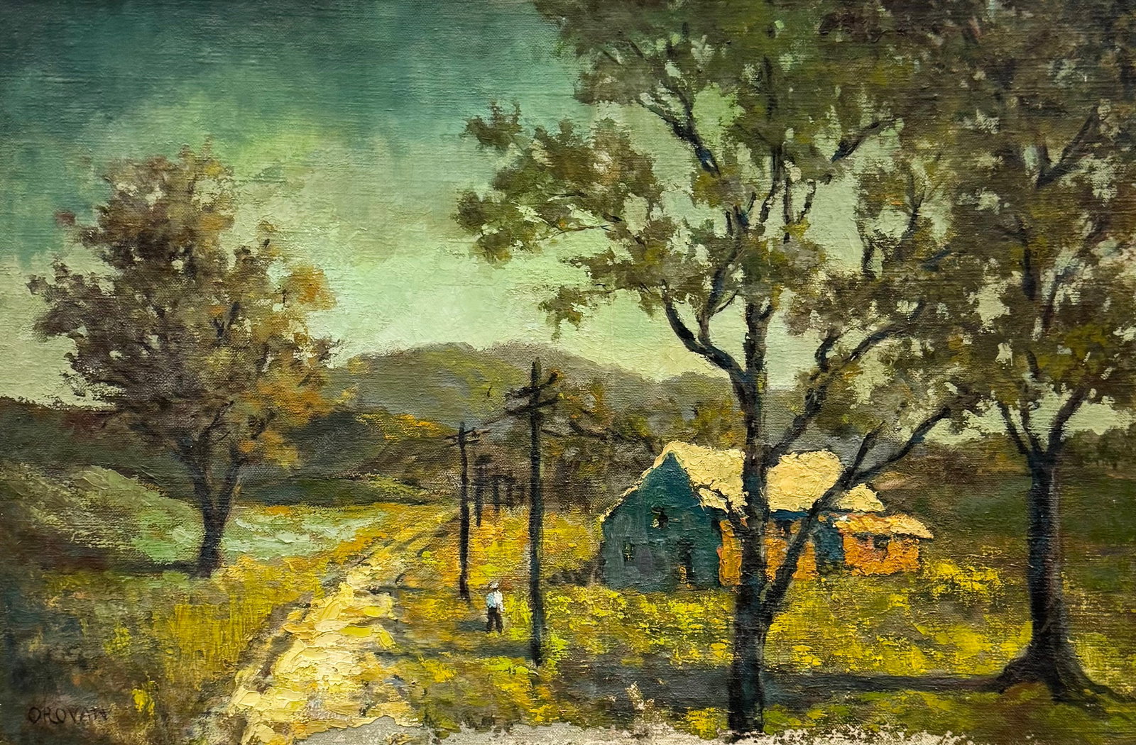 ELISE OROVAN (1910-2005, American) Nevada/Utah Artist Oil On Canvas: Oil on canvas 36 x 24 in. Domestic Flat Shipping Price: $80