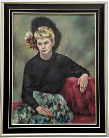 MILDRED SUSSMAN (20th c, American) Portrait Of A Woman, Florida Artist