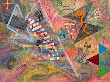 ESA BLICK (b. 1958, Finland) MONUMENTAL Abstract Painting On Canvas