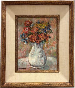 MILDRED SUSSMAN (20th c, American) Still Life Of Flowers, Florida Artist