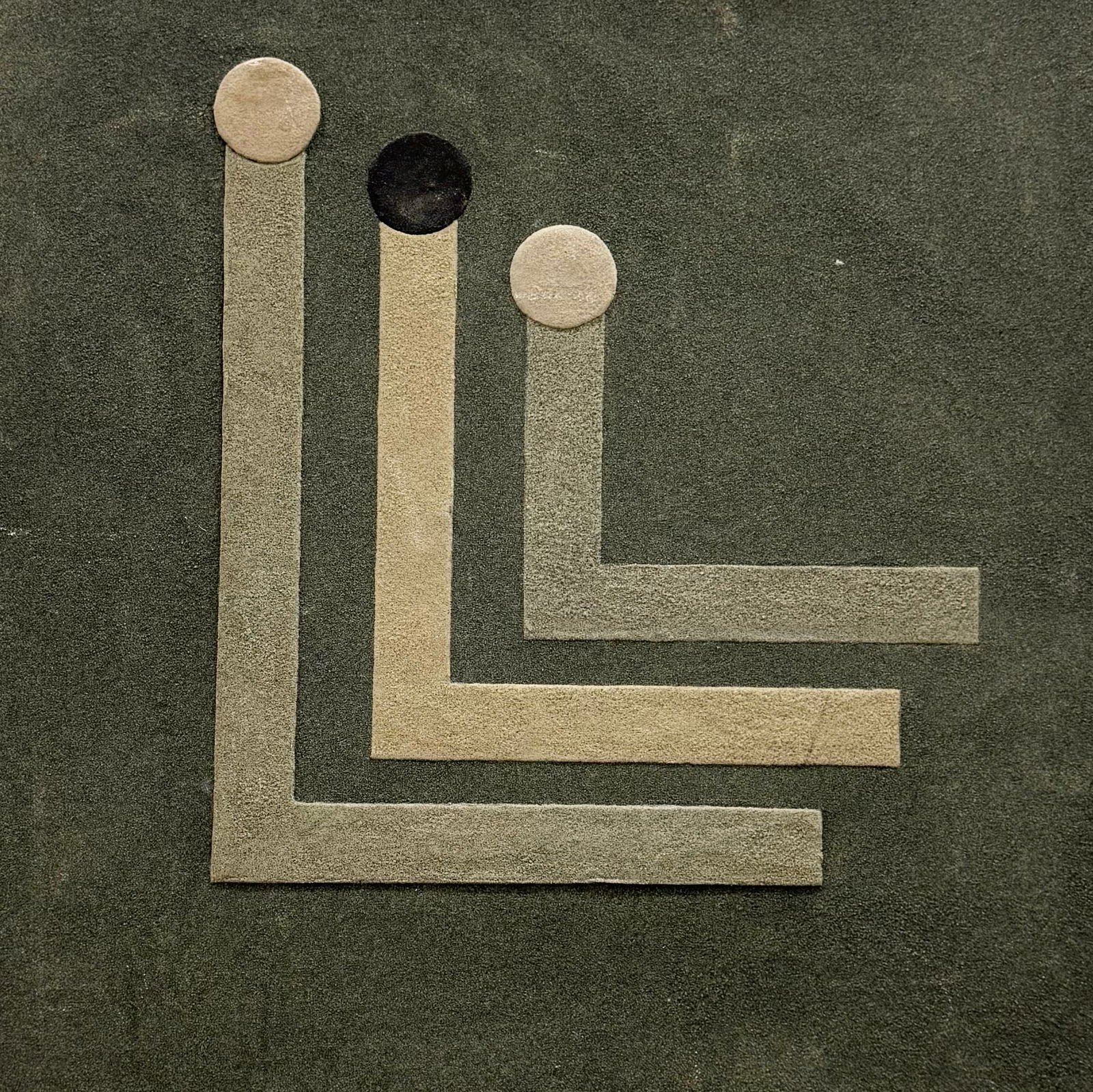 Vintage 1980's  Post Modern Constructivist Abstract Oil & Sand Painting (1 of 4)