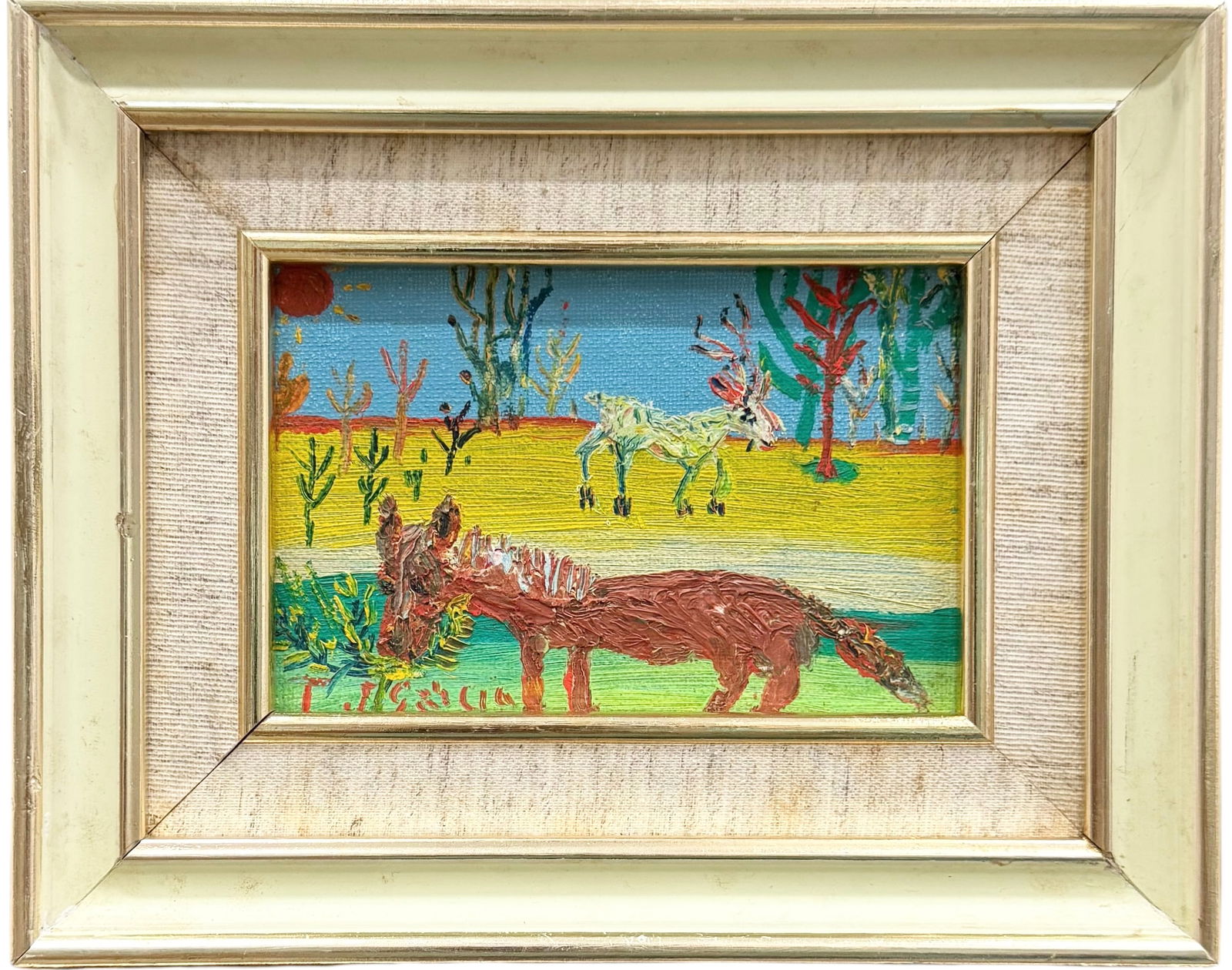 JOSE GARCIA (20th c, Venezuela) Modernist, Gallery Information Verso (1 of 2)