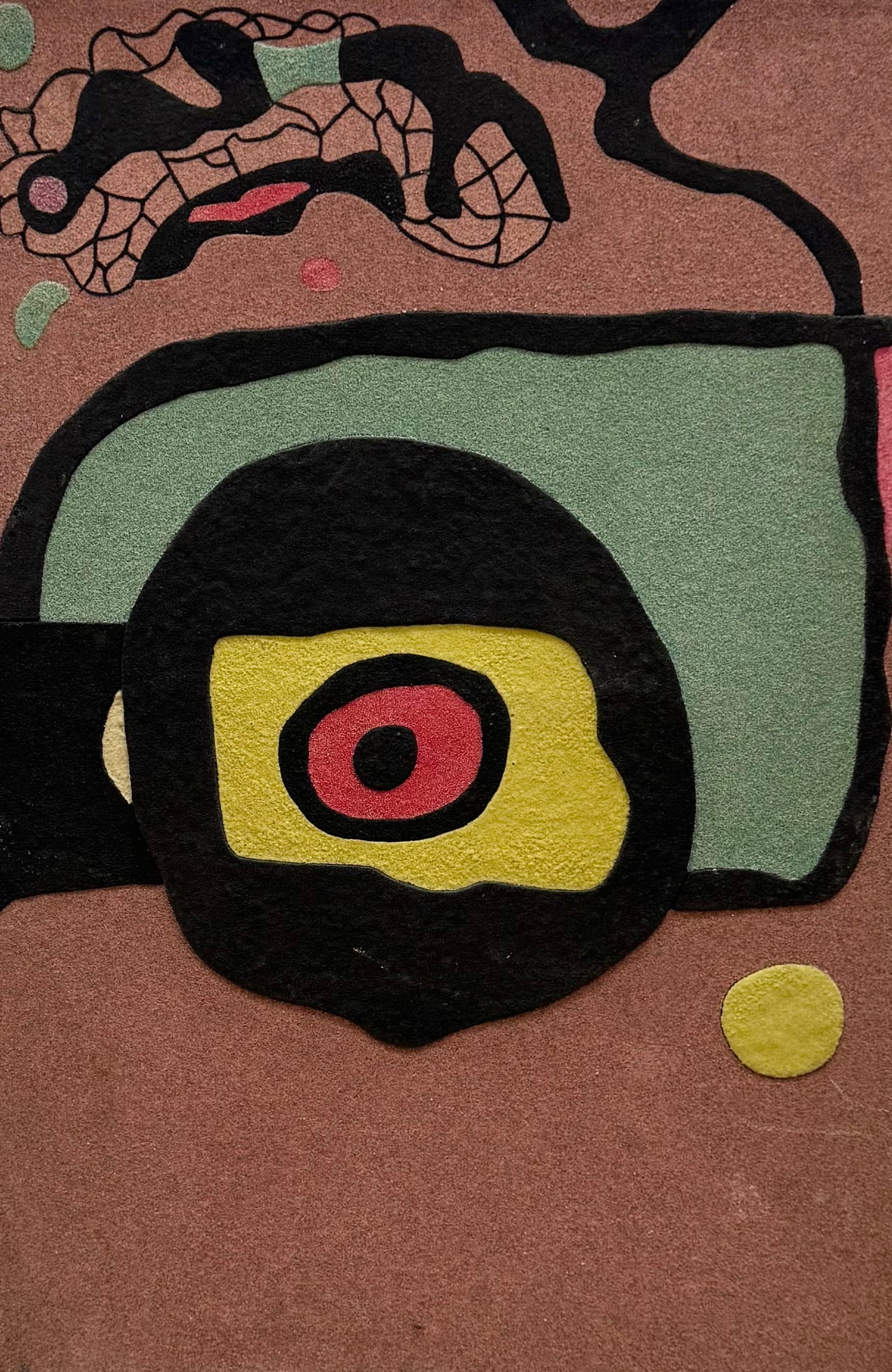 Vintage American Abstract Oil & Sand Painting: Mixed media 36 x 24 in. Domestic Flat Shipping Price: $80