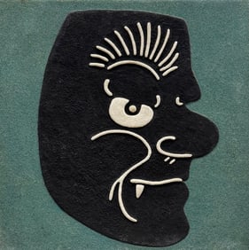 Vintage Modern Abstract Oil & Sand Painting