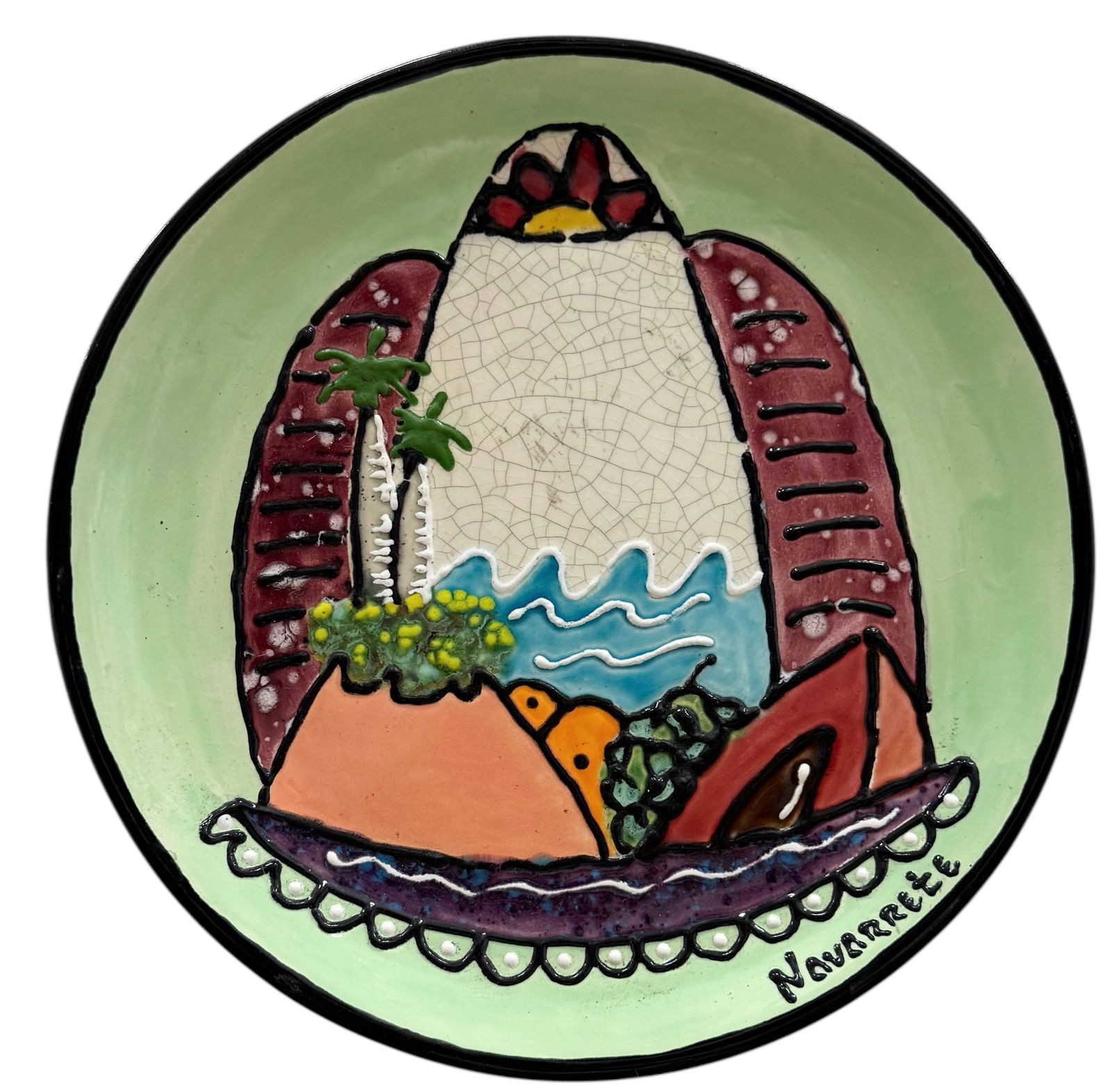JUAN A NAVARETTE (b. 1952, Cuban) Ceramic Plate (1 of 2)