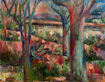 ARTURO POTESTAD (1916-2016, Cuban) Fauvist Landscape, Havana, Mianmi