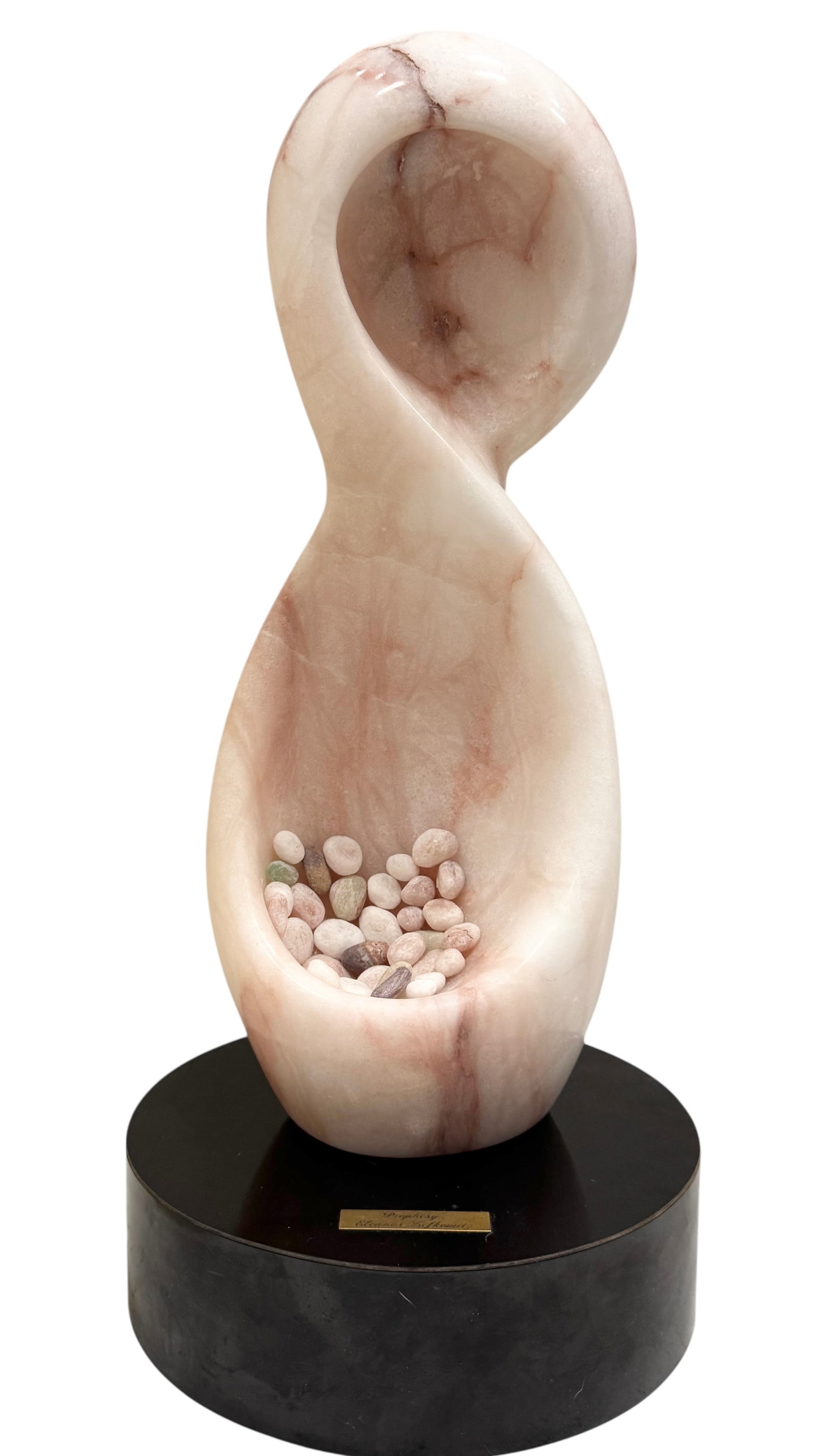 Eleanor Lefkowitz (20th c, American) Modern Stone Sculpture: Size 21.5 x 9 in. Domestic Flat Shipping Price: $130