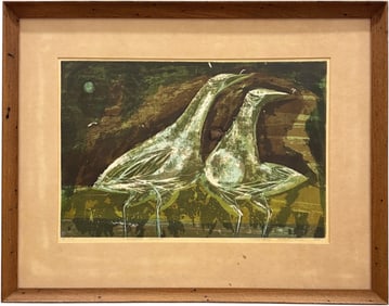 Howard Bradford (1919-2008, Canadian, California) Birds Lithograph