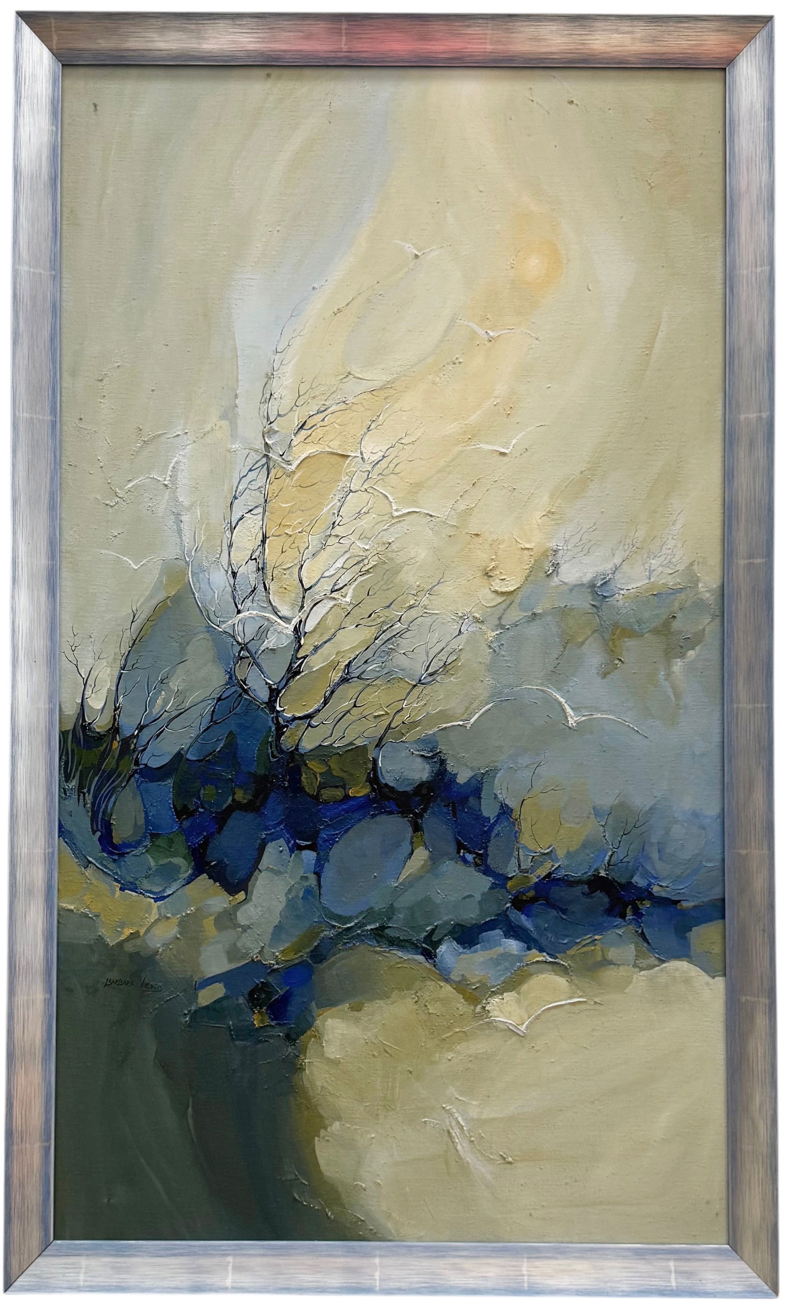 BARBARA LEWIS (20th c, American) Large Abstract, Bucks County, PA Artist (1 of 5)