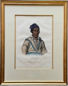 Spring Frog, A Cherokee Chief Hand-colored Lithograph On Paper Circa 1836