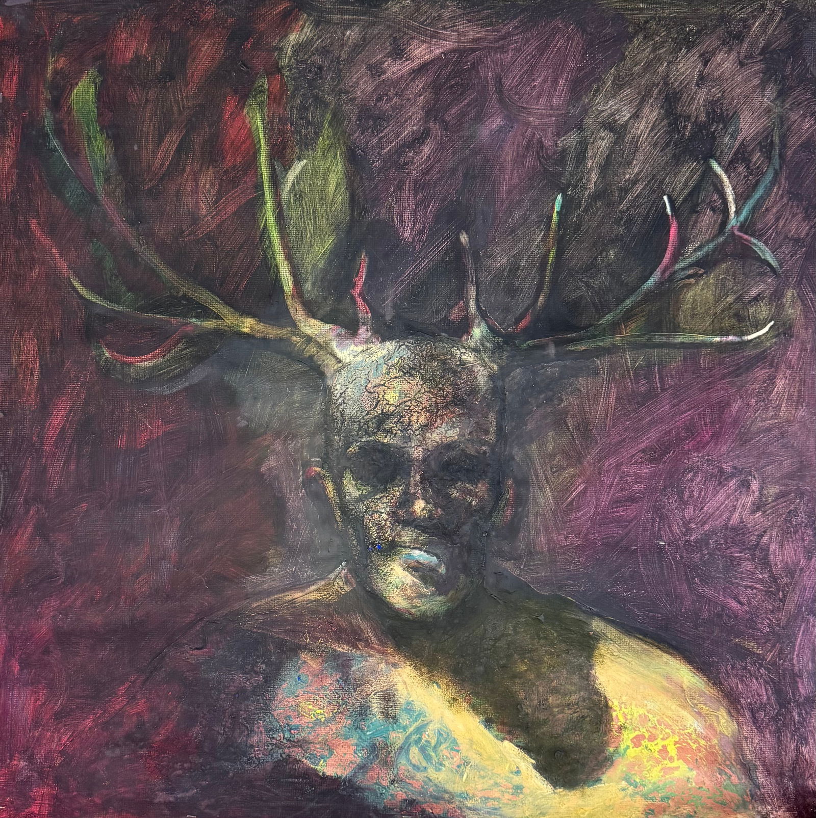 JUAN LUIS ILISASIGUI (b. 1964 Cuba) Large Surrealist Painting (1 of 2)