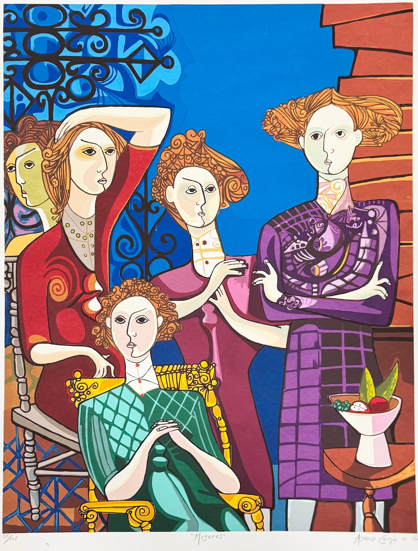 ARCADIO CANCIO (b. 1952, Cuban) Pencil Signed Serigraph: Size 26.5 x 21 in (image). Domestic Flat Shipping Price: $55