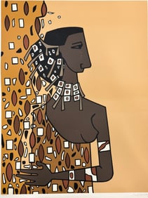 Cundo Bermudez 20th c, Cuban Pencil Signed Serigraph Print