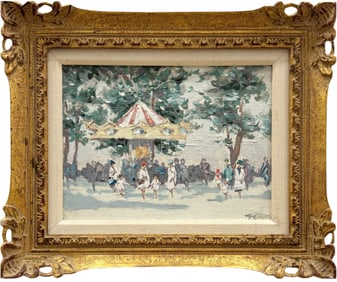 ANDRE GISSON (1921-2003, French) Carousel