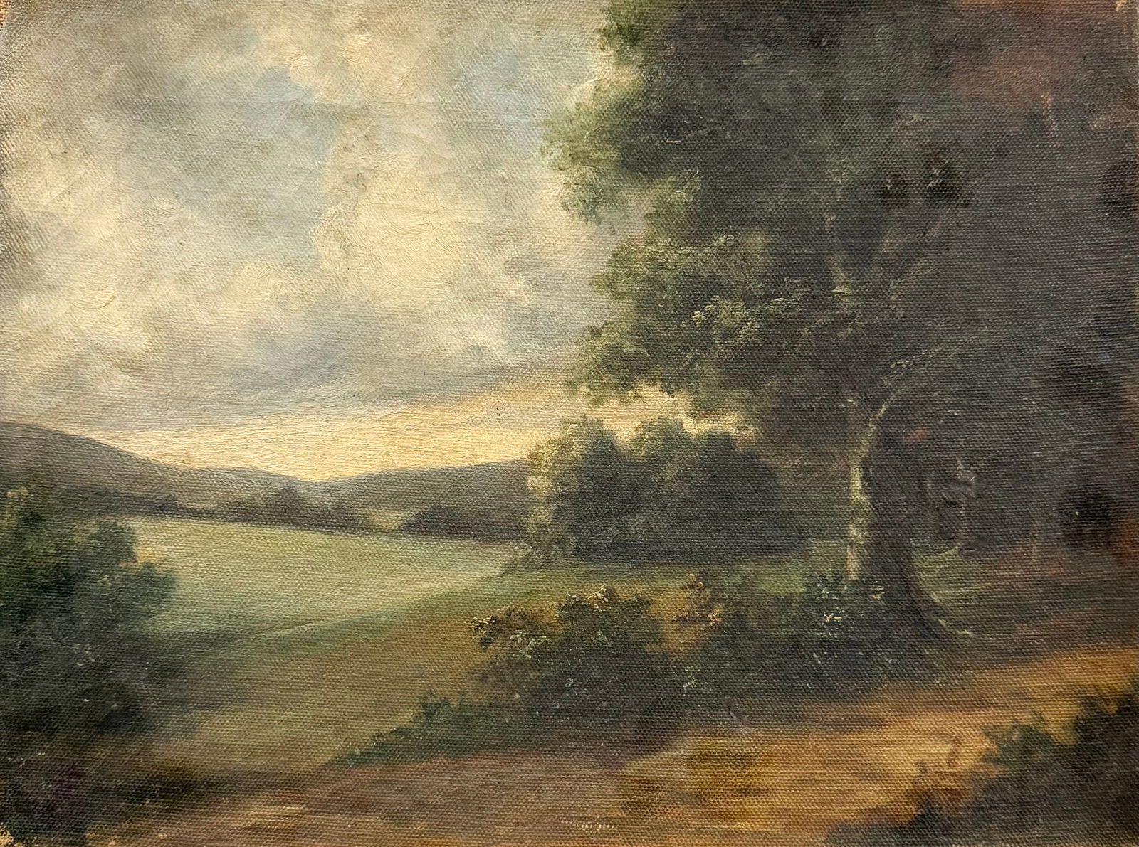 19th Century American Impressionist Landscape Oil Painting Signed With Monogramed (1 of 3)