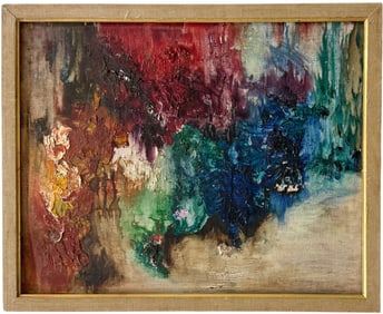 MId-Century Philadelphia American School Abstract Expressionist Oil Painting