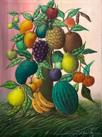 RAYMOND LAFAILLE (20th c, Haitian) Fruit Tree