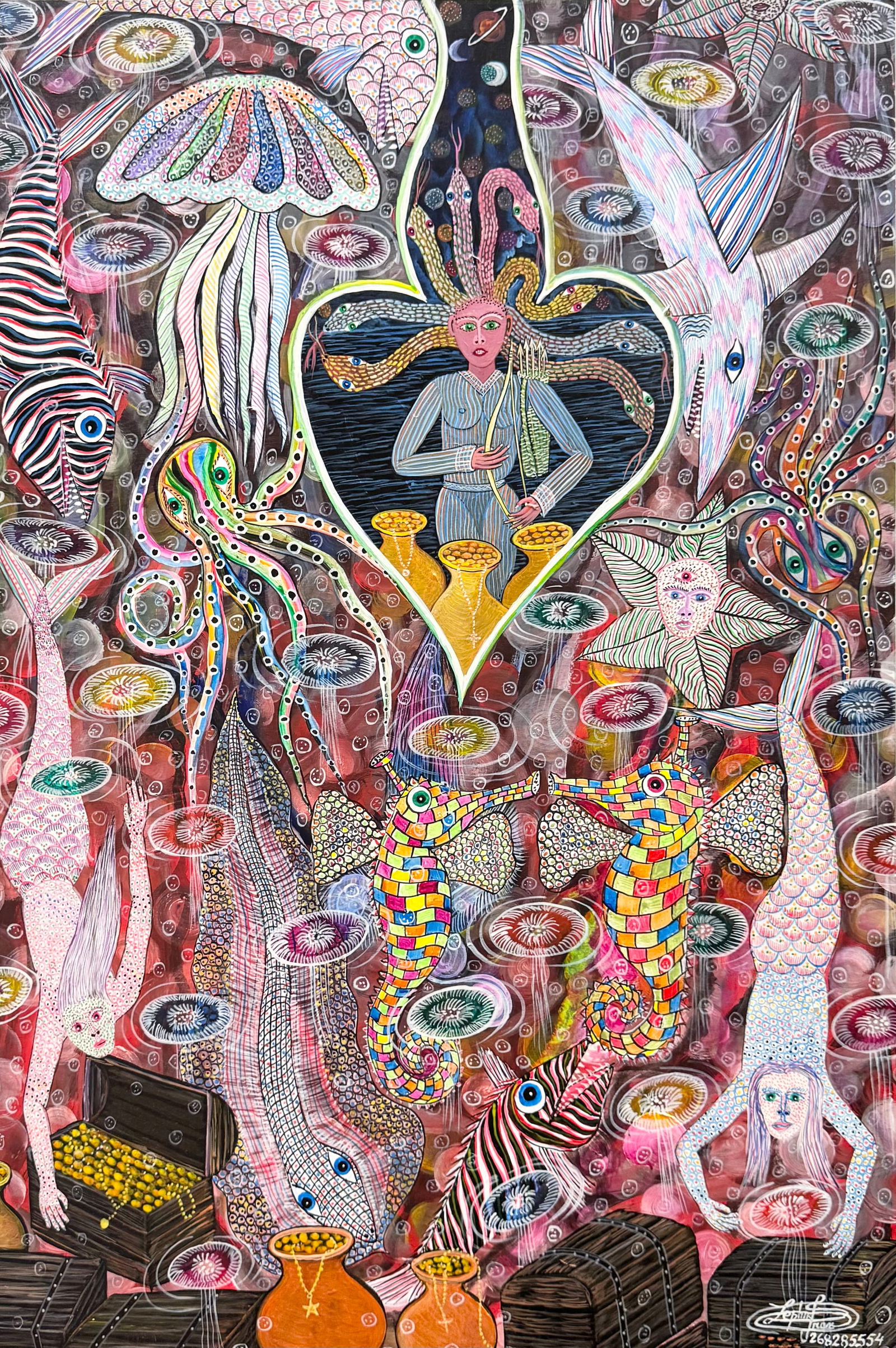 FRANTZ ZEPHIRIN (b. 1968, Haitian) Les Gardiennes Des Tresors, Voodoo (1 of 6)