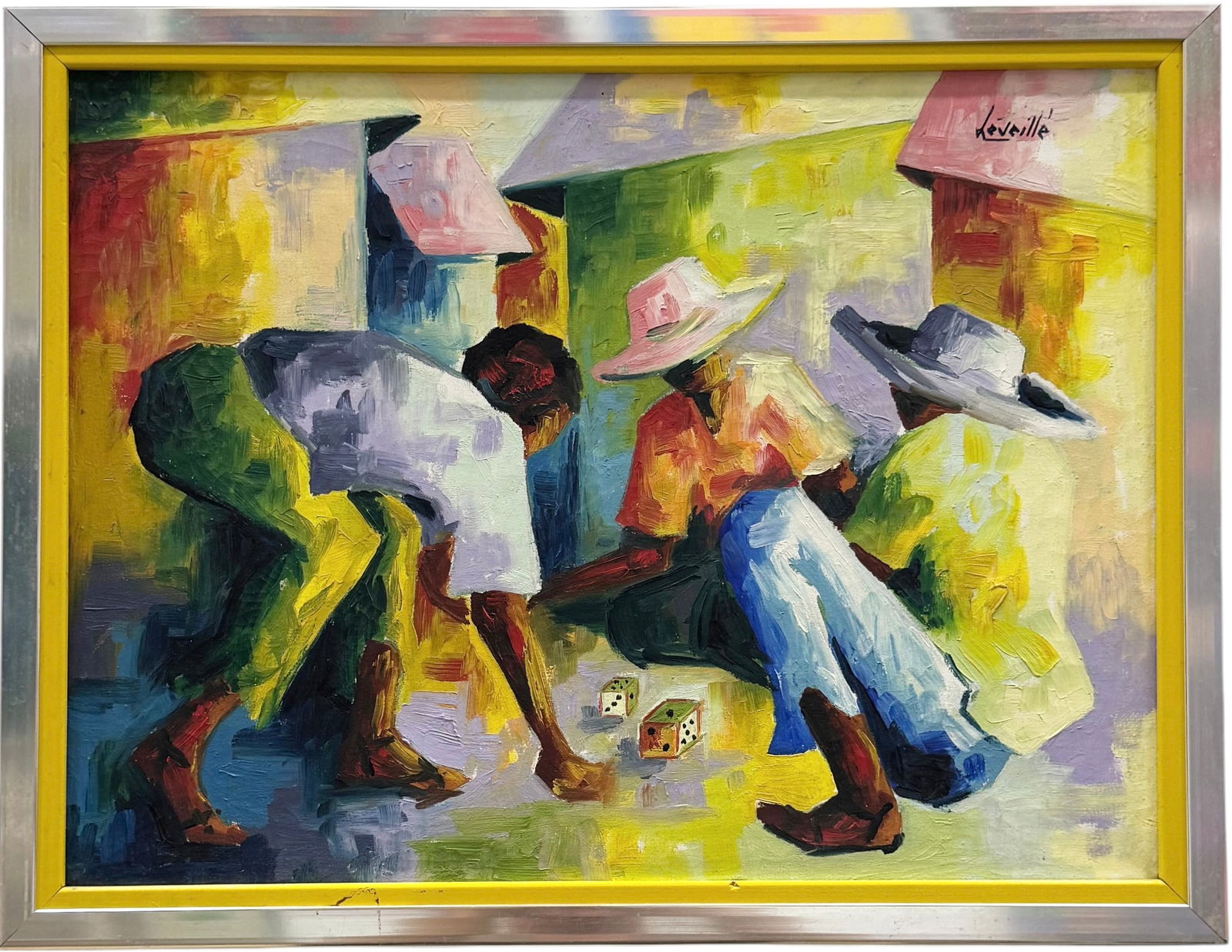 LEVIELLE (20th c, Haitian) Dice Game (1 of 3)