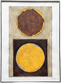 RAMON A CARULLA (b. 1936, Cuban) Abstract, Coconut Grove Gallery Label