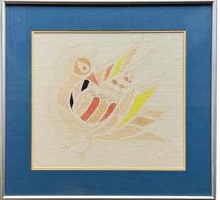 Indian Or Asian Watercolor Of A Bird