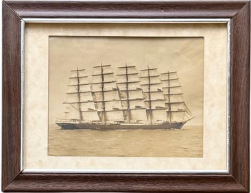 Preussen, German Sailing Ship Antique Photograph